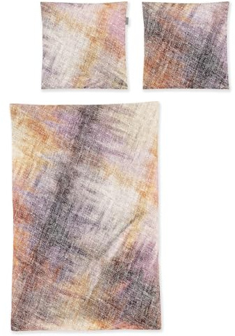 Irisette Flausch-Cotton Bettwäsche Zobel orange 8550 1 Bettbezug 135 x 200 cm + 1 Kissenbezug 80 x 80 cm