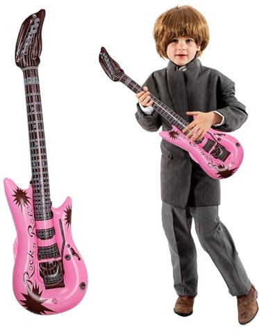 Guitarra Inflable, Guitarras Inflables - Instrumentos de Guitarra inflables de PVC,Guitarra de Aire Inflable, Accesorio de Guitarra de Aire Inflable para Fiestas de cumpleaños, Carnaval y fantasía