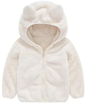WESIEVYA Abrigo de Ñiño Capucha de Peluche, Suéter Cálido Otoño Invierno, Color, Talla para 80 Cm, Ropa para Bebés Unisex, Adecuado para Otoño E Invierno