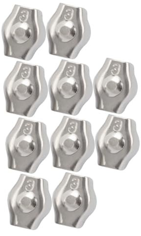 Gatuida 10piezas Abrazaderas De Cable Inoxidable Clips De Cuerda Para y Reutilizar Soporte Para Cable Para Uso Jardín Taller y Proyectos Domésticos