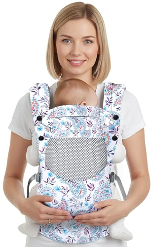 YooxArmor Bärsele för nyfödda till småbarn, ergonomisk justerbar bärsele för småbarn för 3,2–29,9 kg, mysig lätt bärsele med nackstöd, babyhållare med ländryggsstöd för mamma pappa