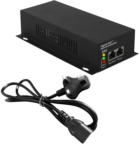 Leehitech 90W High Power Output Gigabit PoE++ Injector with 802.3af/at/bt Standard, 100M Ultra Long Distance Signal Extende and Power Supply for IP Camera/PoE Devices/CCTV