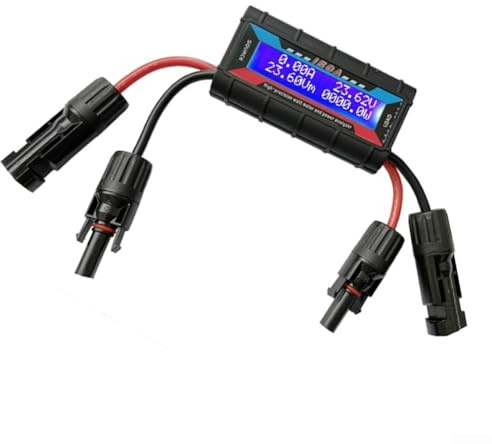 Digital Power Meter Analyzer, 150A 200A Aircraft Power Meter Solar Tester With Photovoltaic Connector(200A)