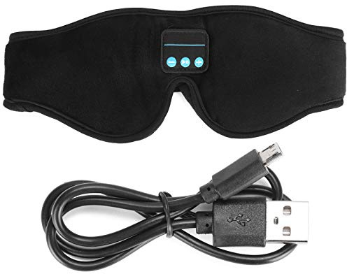Bluetooth Sovmask med Hörlurar, 3D Skuggning, Ögonbindel för Sidosovare, för Sömn och Meditation