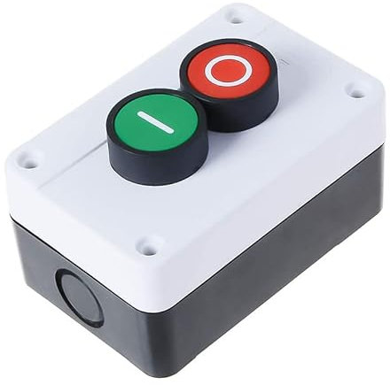 Caja de interruptores de botón pulsador con interruptor de botón pulsador de 4 terminales NO+NC para contactores y arrancador electromagnético