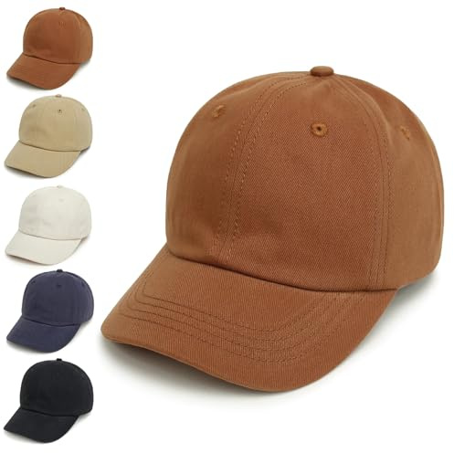 YANWANG Baby Kinder Solide Farbe Baseballkappen Einstellbare Baumwolle Sonnenhut für Kleinkind Jungen Mädchen(Caramel,2-5Jahre)