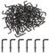 Kalionne Lot de 150 crochets en L à suspendre - Mini crochets à visser en métal - Crochets à vis à suspendre (noir)