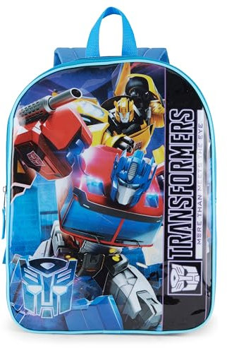 Hasbro Transformers Kids 15' Rucksack | Gepolsterte Gurte & Großes Reißverschlussfach | Coole Transformers Bookbag für Jungen, Transformers Blau, 15 Inch, Modern
