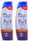2 x Head & Shoulders 7in1 Anti Schuppen Shampoo Schützt vor Haarausfall je 250ml