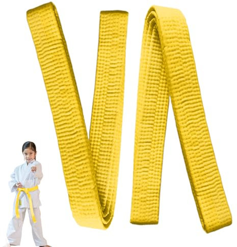 NHTJTHE Budogürtel Gürte,Judo gürtel, Judo Karate Gürtel,Kampfsport Gürtel Für Budo-Sportarten,Karate Aikido Belt für Kinder Erwachsene Kampfsportgürtel(gelb)