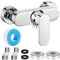 Xkzhrr Duscharmatur, Mischbatterie dusche, Mischbatterie für Dusche Wandmontage, Brausebatterie mit G ½ Düse, Einhebelmischer dusche, Brausebatterie mit Keramikspule(Chrom)