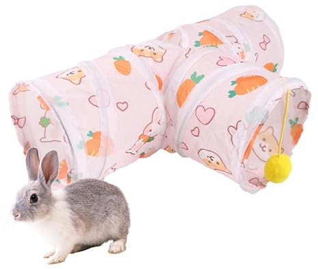 Kleintiertunnel – Haustier-Ruhrohrhaus – faltbarer Hasentunnel, tragbares Kaninchen, Katzenspielzeug für Meerschweinchen, Frettchen, Kätzchen
