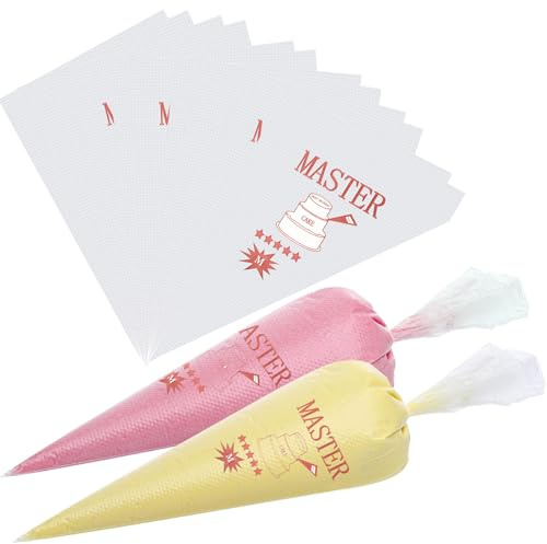 100Pcs Disposable Piping Bags Icing Bags Piping Bags Reusable Icing Bag Plastic Piping Bag Thick Clear Pastry Bag for Decorating Cakes Pies Cookies Dessert 12In