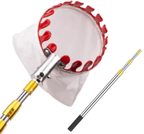 BCJMKDX Raccoglitore di Frutta, Asta for la Raccolta della Frutta con Asta Regolabile, raccoglitrice di agrumi in Acciaio Inossidabile for pere, Limoni, Arance, Albicocche(3m)