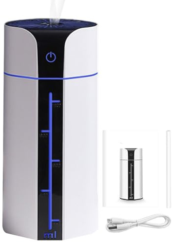 Humidificadores De Aire Para Dormitorio Principal | Difusor De Aromaterapia USB | Humidificador Inteligente con Luz de 7 Colores para Dormitorio Baño Viajes Coche
