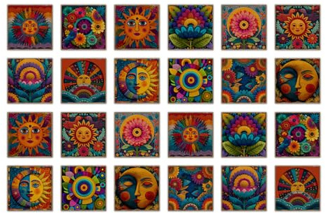 CEIEVER Adesivi per Piastrelle 24 Pezzi 20x20CM Autoadesive da Parete Autoadesivo Decorazione Adesivo murale in PVC Peel and Stick Tiles per Bagno,Cucina,Soggiorno