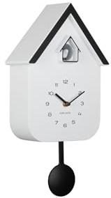 Karlsson Dupla Color Cuckoo Wall Clock - White - 21.5 x 21.5 x 41.5 cm - Rectangle - Plastic - Wall Clock Modern Living Room - Wall Clocks - Cuckoo Clock