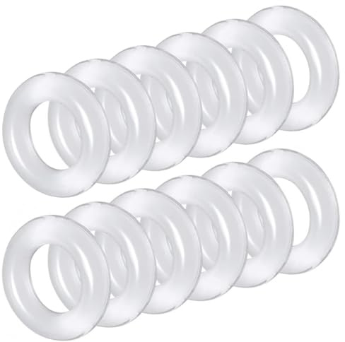 GNALIA Cock Ring 12 Pezzi 6 Misure, Anelli Pene Trasparenti, Giocattolo Sessuale Per Coppie, Aumenta Potenza, Diametro 1.3-2.5Cm