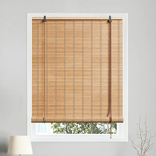 110x210cm Tende a Rullo in bambù retrò,Tapparella Avvolgibile per Finestre,Tende a Pacchetto,Cortina di bambù Oscuranti,Parasole Privacy per Interno/Esterno Balcone,per terrazzo,giardino