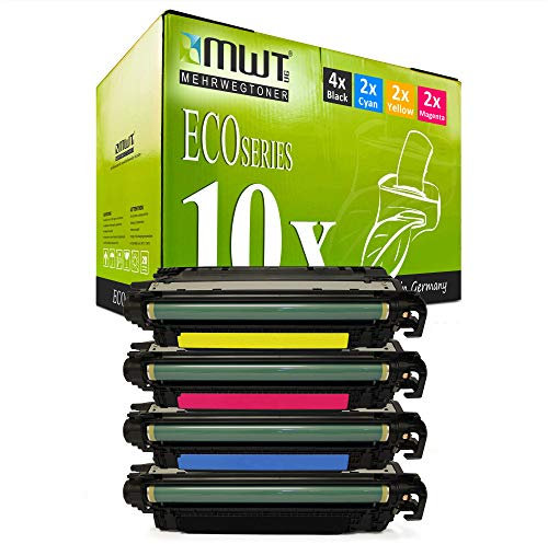 10x Kraft Office Supplies kompatibel Toner für HP Color Laserjet Enterprise M 552 553 x DN n ersetzt CF360A-63A 508A