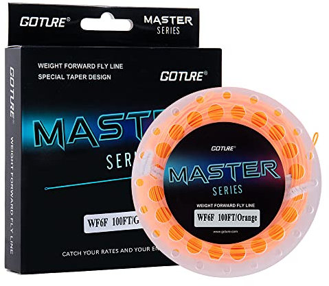 Goture Fliegenschnur Gewicht vorwärts schwimmend//doppelt geschweißte Micro Loops//Fliegenschnur für Süßwasser Salzwasser WF2 3 4 5 6 7 8 9 10 WT 90 100FT