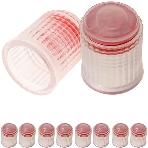 Bouchon de Valve en ABS, Lot de 10, Bouchons Transparents avec Joint pour valves de Voiture, Moto, Scooter, remorque, vélo, Bouchon Valve Voiture, Capuchon de Valve Auto, Bouchon Pneu Voiture, Cap