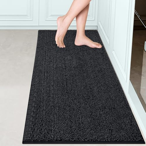 FCSDETAIL Paillasson d'intérieur anti-salissures, 60 x 150 cm, lavable en machine, tapis d'intérieur antidérapant, pour couloir, entrée, cuisine