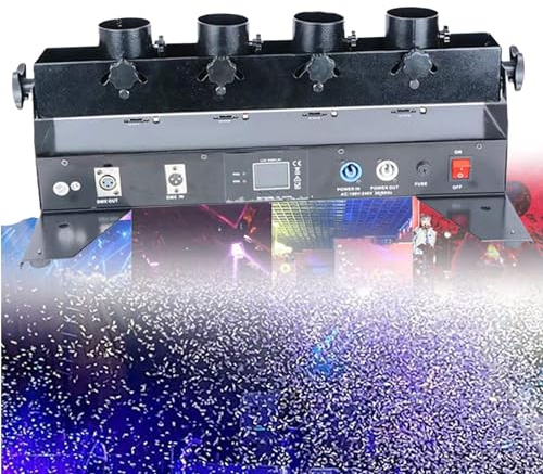 Potente máquina de Confeti DMX, Lanzador de cañón de Confeti, Lanzador de Confeti Profesional de Tiro Usado, para Bodas, Vacaciones, Halloween