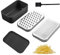 1 ensemble de râpes à fromage avec brosse en 1 pièce, râpe à boîte avec récipient et couvercle, râpe de cuisine en acier inoxydable, hachoir multifonctionnel, éplucheur pour légumes, fruits et