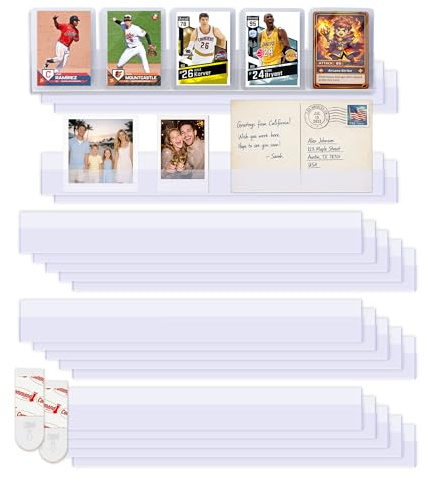 Tapeera Lot de 20 Vitrines Murales Pet – Jusqu’à 120 Cartes sous Pochette ou Toploader – Compatible Cartes Pokémon & TCG – Présentoir et Cadre Vitrine pour Collection Murale
