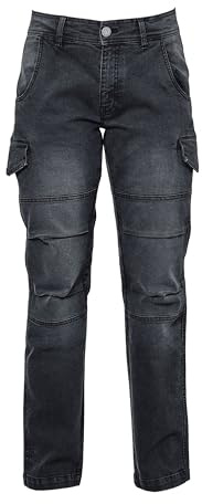 Generico Pantalone da Lavoro Donna Jeans Multitasche Elasticizzato Modello Austin Lady (IT, Testo, M, Regular, Regular, Nero)
