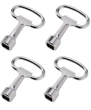 KGDUYC Llave de Ascensor - 4 pcs Llaves De Caja De Medidor, Llave de Ascensor Triangular con Hebilla Tipo D, Accesorios para calefacción central,Llave del Medidor de Agua,Radiador y Grifo Triangular