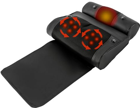 WOQLIBE Massagegerät, Nackenmassagegerät mit Wärme - 3 Gänge, Nackenmassage für Nackendehnung, Lumbaltraktion, Beinmassage, Fußmassage