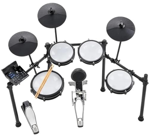 Elektronisk Trumma Med Tyst Nätplatta, 10 Tums Dual Zone Snare 440+ Äkta Ljudfotpedal Elektroniskt Trumset perkusja elektroniczna dla początkujących