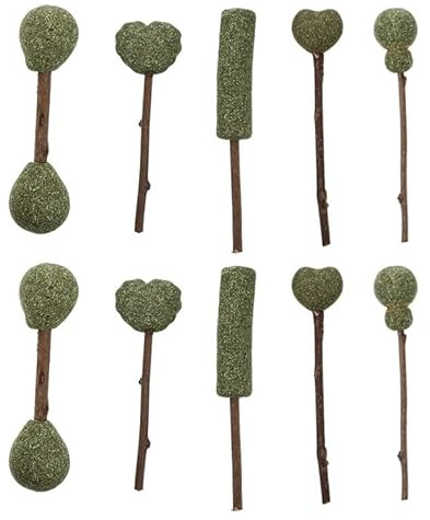 Yardwe Catnip Lollipops 10pcs Cat Lollipop Cat Treats Natural Catnip Sticks Edible Snacks for Cats and Kittens Chew Toy for Indoor Play and Dental Care
