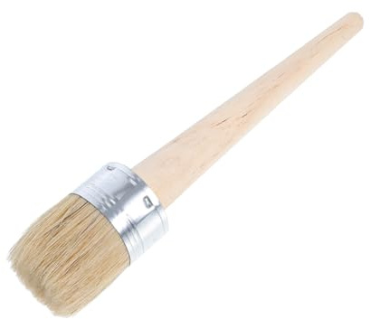 DIYEAH Pinceau Rond À Cire 2 Pouces Poils Naturels Manche Ergonomique pour Peinture Meubles Cirage Facile Restauration Décoration Intérieure