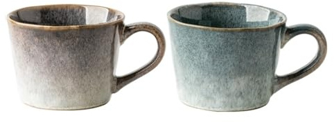 Cappuccinokopp Keramisk ugnstransformationskoppmugg, vattenripple kaffemugg Set med 2 Kapacitet 11,84 oz for parning i hemskola Kaffemugg