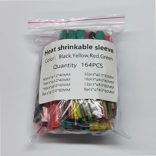 Dolvitrny Kit de gaines thermorétractables ignifuges à rapport d'expansion élevé pour la protection des fils électriques et la réparation de manchons d'isolation de câbles - 280/560/580 pièces (164