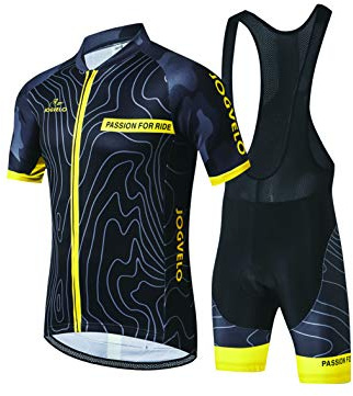 JOGVELO Maillot Ciclismo, Ropa Ciclismo Conjunto Hombre Jersey + Culotes Ciclismo Reflectante Transpirable, XL