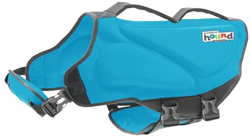 Outward Hound Dawson Swim Dog Life Jacket, High-Performance Neoprene Dog Life Vest for Swimming, Boating, and Water Safety, Large, Blue