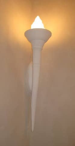 Kunibert Lampe murale style antique lampe torche hauteur 112 cm couleur : blanc