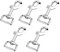 Karabinerhaken 5 Stück Haken mit Drehgelenk für Hundehalsband Karabiner 75 mm Länge, Robuster Stahl Wirbelkarabiner, Bolzenkarabiner für Eimer Hängematte Pferd Tack (Silber)