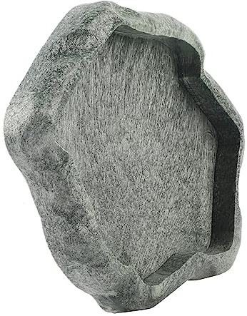 Mangeoire pour Reptiles, Bol D'eau pour Reptiles Bols D'eau et de Nourriture pour Reptiles, Bol D'alimentation en Résine ABS Durable pour Reptiles et Eau pour Léopard Gecko Lézard Araignée(Noir S)