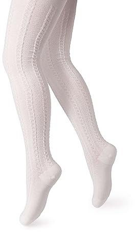 STEVEN Strumpfhose Mädchen Baumwolle Baby Strumpfhose mit Zopfmuster 120 DEN Ballett Strumpfhose Mädchen Weich und Langlebig Strumpfhsoe für Kinder