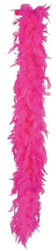 TrendandStylez Federboa pink, ca. 1,80 Meter aus natürlichen Truthahnfedern, glamouröser Look für Karneval, Fasching, Halloween etc.