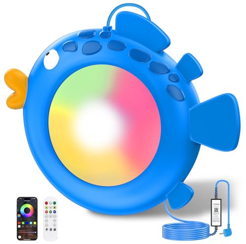 LyLmLe LED Magnetische Poolbeleuchtung für Aufstellpools, 20W RGBW Unterwasserbeleuchtung mit APP-Steuerung, IP68 Wasserdichte 12V Poollicht mit Transformator & Timer für Stahlwandpools, 10m Kabel