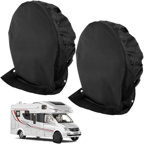 2 Stück Wohnwagen Radabdeckung,Schwarz Radabdeckung Wohnwagen,Reifenschutzhülle,Radabdeckung,Reifenabdeckung.