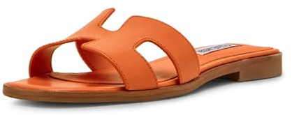 Steve Madden Women's Hadyn Sandal, Orange Leather, 6 UK