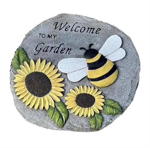 Pietre Decorative Pietre miliari da giardino Pietra da giardino ape Pietra decorativa ape for giardino Resina Pietra creativa da giardino ape for percorso Prato paesaggistico Patio for giardino Per Gr