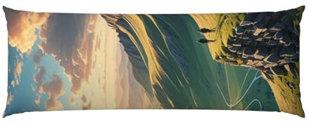Endless Echoes Print 20 x 54 in Body Pillowcase, Long Body Pillow Case Covers with Zipper for Home
